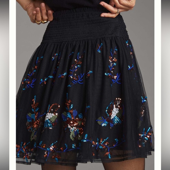 Anthropologie Sequins Tulle Skirt Medium - Picture 4 of 15